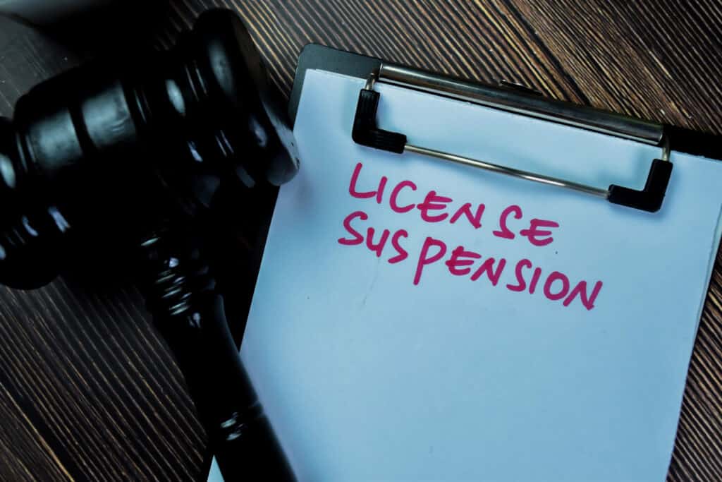 suspensiones de la licencia de conducir en california